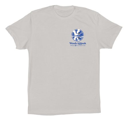 Waub Ajijaak Press & Foundation Clothing, a Solid Athletic Grey Premium Cotton Tee