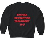 TeamFriendlyWestTex, a Black Softstyle Crewneck Sweatshirt (back-view)