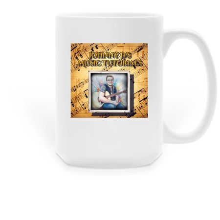 Johnny D's Music Tutorials - Mugs!, a White Large Coffee Mug