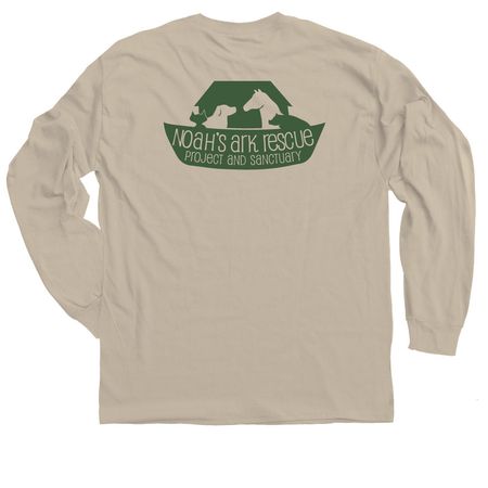 Chicken it Twice, a Sand Classic Long Sleeve Tee (back-view)