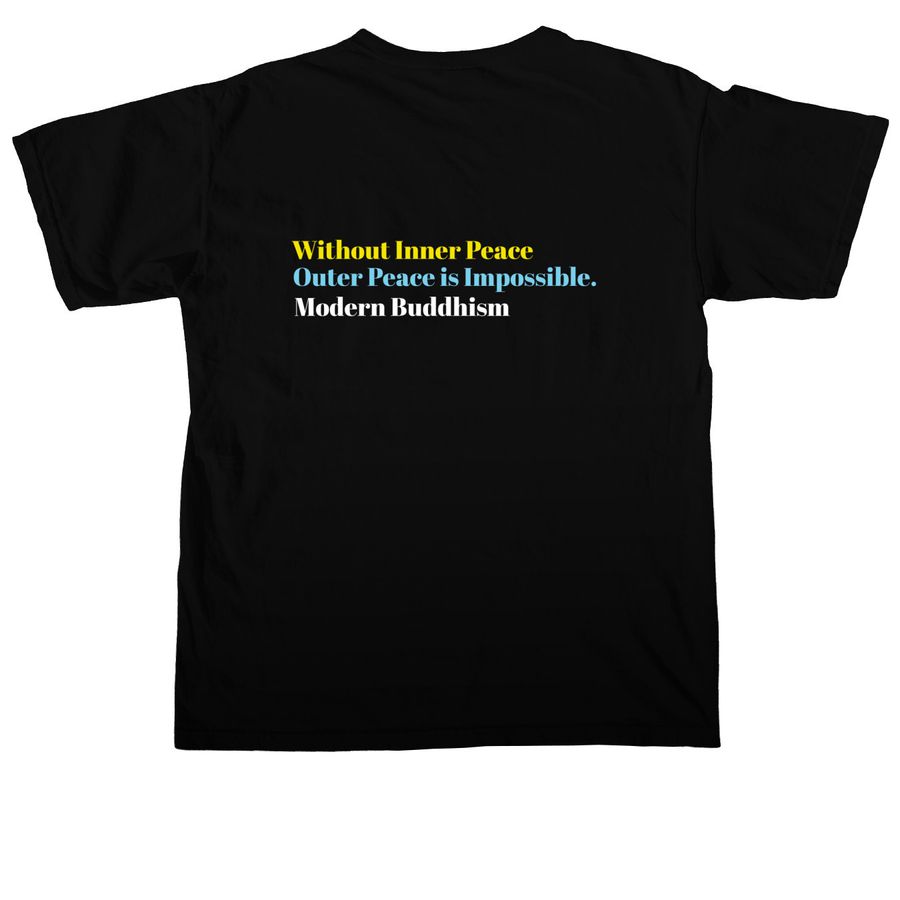 Meditation in Harlem, a Black Comfort Colors Unisex Tee (back-view)