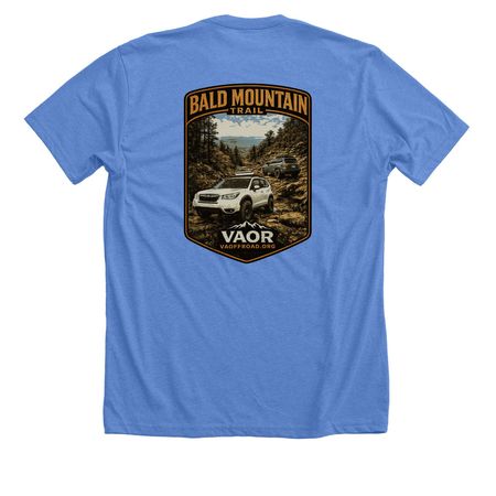 Bald Mountain Subaru, a Heather Columbia Blue Premium Unisex Tee