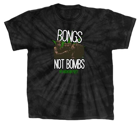 ? Not Bombs, a Black Classic Tie Dye Tee