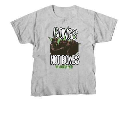 ? Not Bombs, a Sport Grey Youth Unisex Tee