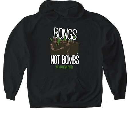 ? Not Bombs, a Black Gildan Softstyle Pullover Hoodie