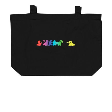 Rookiebow-Bag, a Black Large Organic Cotton Tote Bag