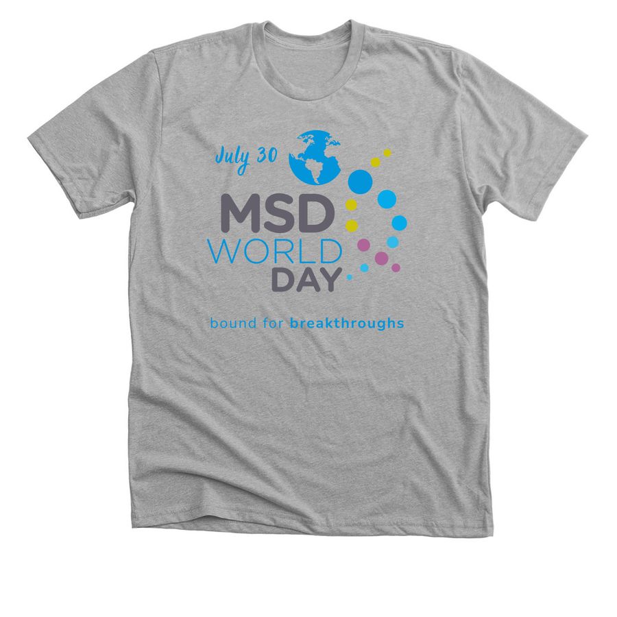 MSD World Day Clothing, a Athletic Heather Premium Unisex Tee