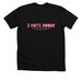 I HATE BOOBS shirt, a Solid Black Blend Premium Unisex Tee