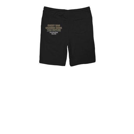 Weight of Legacy shorts&nbsp;, a Black Midweight Fleece Shorts (back-view)