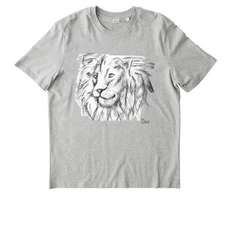 Dax's Lion, a Cool Heather Grey Stanley/Stella Unisex Creator 2.0 Tee