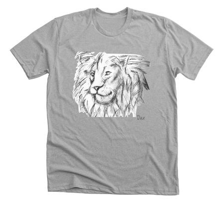 Dax's Lion, a Athletic Heather Premium Unisex Tee