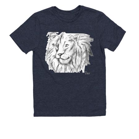 Dax's Lion, a Rebel Blue Allmade Youth Eco Triblend Tee