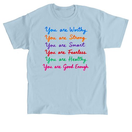 Affirmations&nbsp;by&nbsp;Zubeda Khan, a Light Blue Classic Unisex Tee