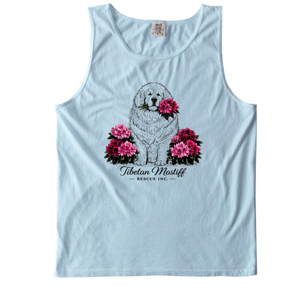 Rhododendron, a Chambray Comfort Colors Tank Top