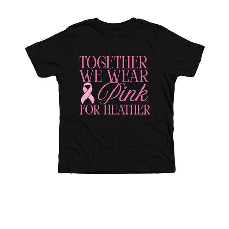 Pink for Heather - Youth Short & Long Sleeve, a Solid Black Blend Premium Youth Tee
