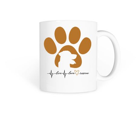 Live Love Rescue - Mugs, a White Coffee Mug