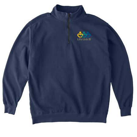 LLIII Quarter Zip Pullover - Color, a True Navy Comfort Colors Quarter Zip Pullover