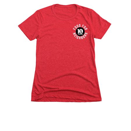 10 Year Anniversary T-Shirts and Sweatshirts, a Red Women's Slim Fit Tee