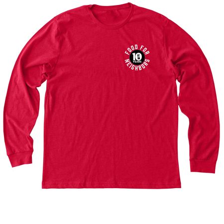 10 Year Anniversary T-Shirts and Sweatshirts, a Heather Red Premium Long Sleeve Tee