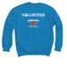 Rescued Is My Favorite Breed - Volunteer, a Sapphire Crewneck Sweatshirt (back-view)