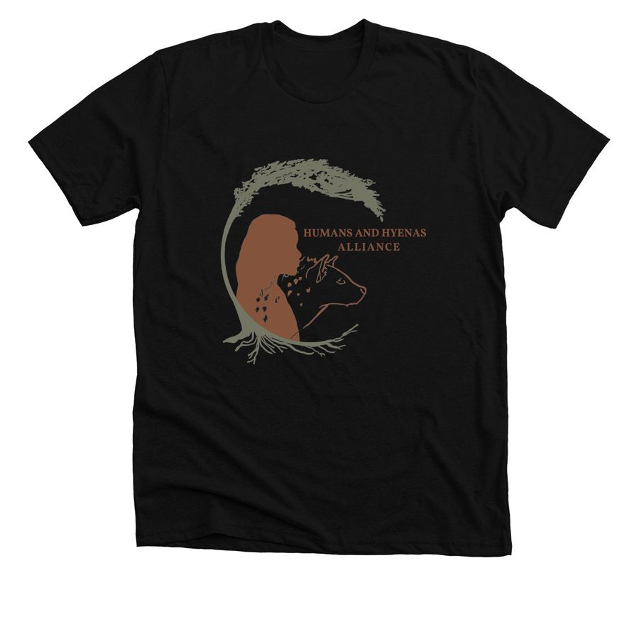 Humans and Hyenas Alliance, a Solid Black Blend Premium Unisex Tee