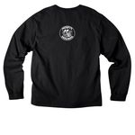 HOUND EYES, a Black Unisex Heavyweight Long Sleeve Tee (back-view)