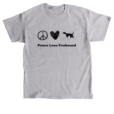 Peace Love Foxhound, a Sport Grey Classic Unisex Tee