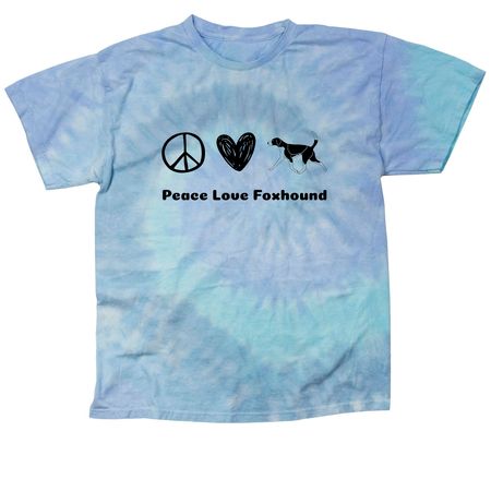 Peace Love Foxhound, a Lagoon Classic Tie Dye Tee