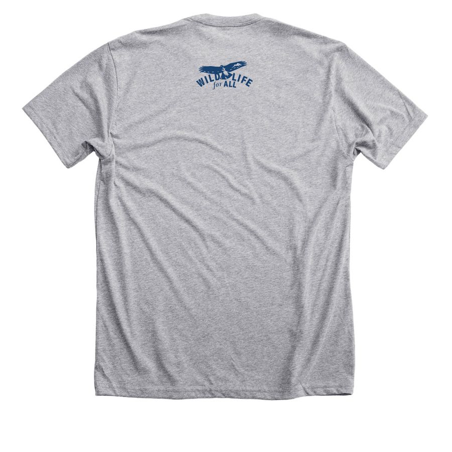 Wild And Free, a Athletic Heather Premium Unisex Tee (back-view)