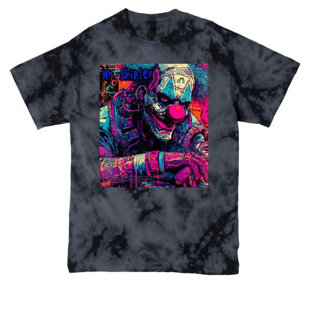 Cyber clown, a Black Crystal Tie Dye Tee