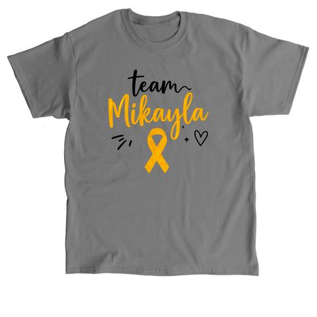 Team Mikayla Design 1, a Charcoal Classic Unisex Tee