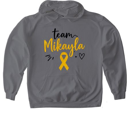 Team Mikayla Design 1, a Charcoal Gildan Softstyle Pullover Hoodie