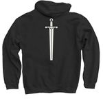 Greep., a Black Pullover Hoodie (back-view)