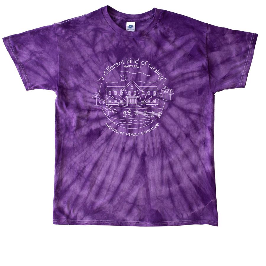 Camp Circle - Maryland, a Purple Classic Tie Dye Tee