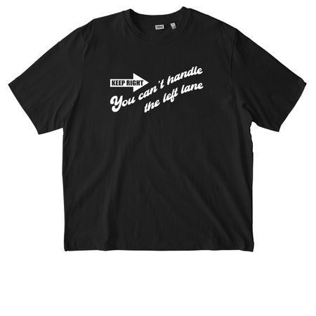 Keep Right, a Black Stanley/Stella Unisex Freestyler Heavyweight Tee