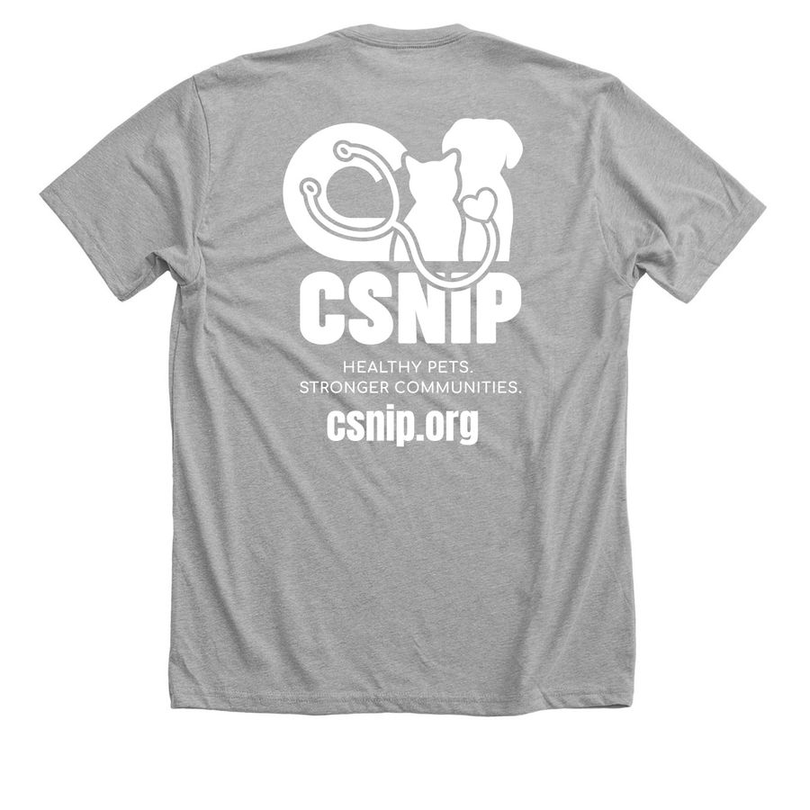 CSNIP Hip to Snip, a Athletic Heather Premium Unisex Tee (back-view)