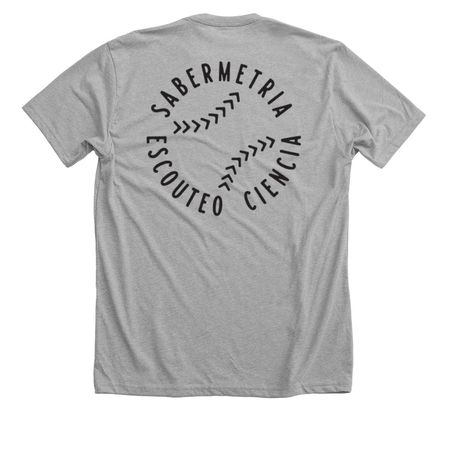 Paz Amor Datos, a Athletic Heather Premium Unisex Tee (back-view)