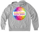 KWD Disco Ball Zip Hoodie, a Granite Grey Heather Allmade Organic French Terry Zip Up Hoodie (back-view)