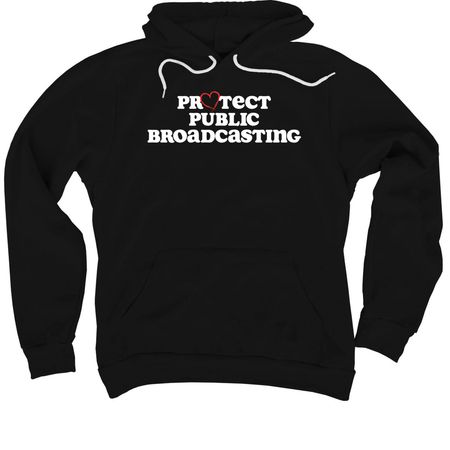 Protect Public Broadcasting, a Black Premium Pullover Hoodie