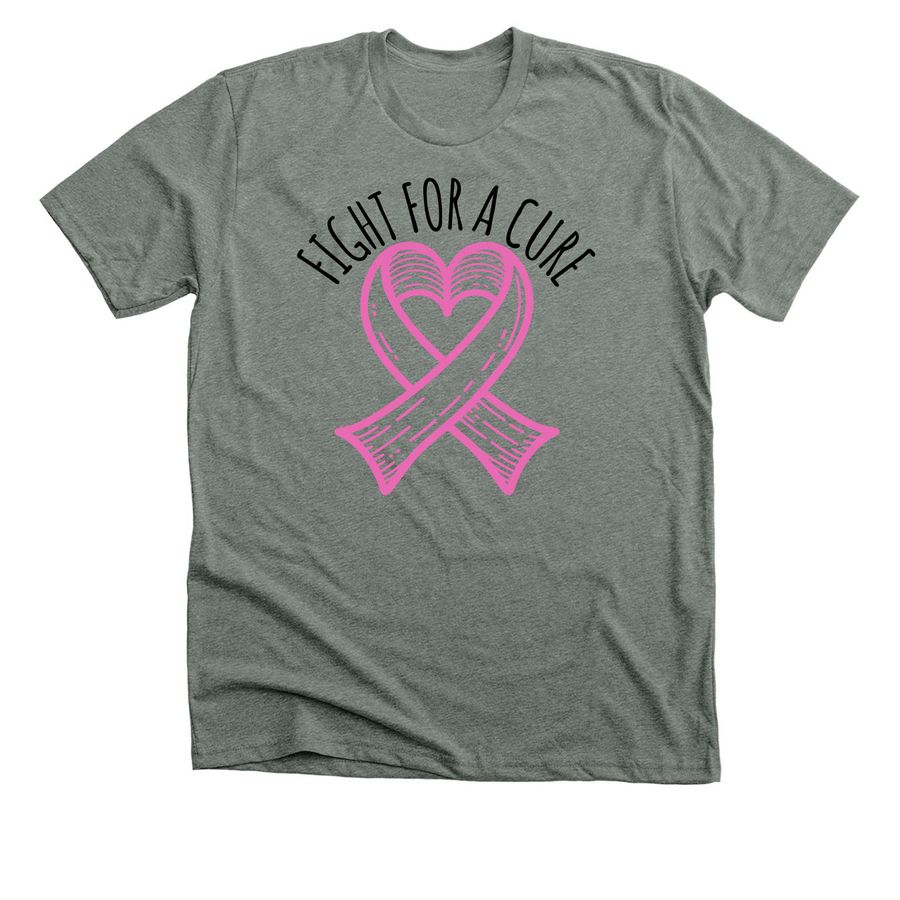 Victory-Breast Cancer Awareness, a Deep Heather Premium Unisex Tee