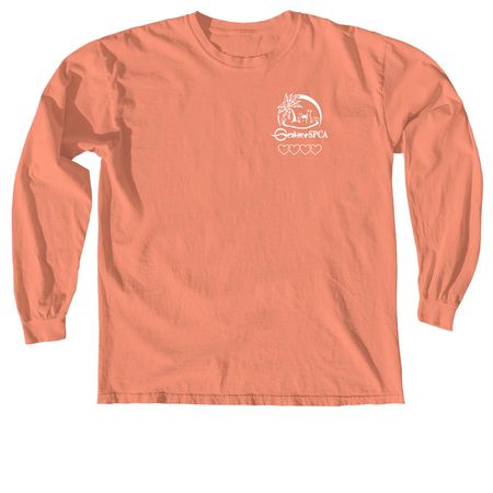 Oahu SPCA Hearts- The Warm Colors, a Terracotta Comfort Colors Long Sleeve Tee