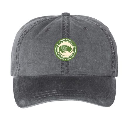 ANSWRR Logo Hats, a Black Printed Pigment Dye Baseball Cap