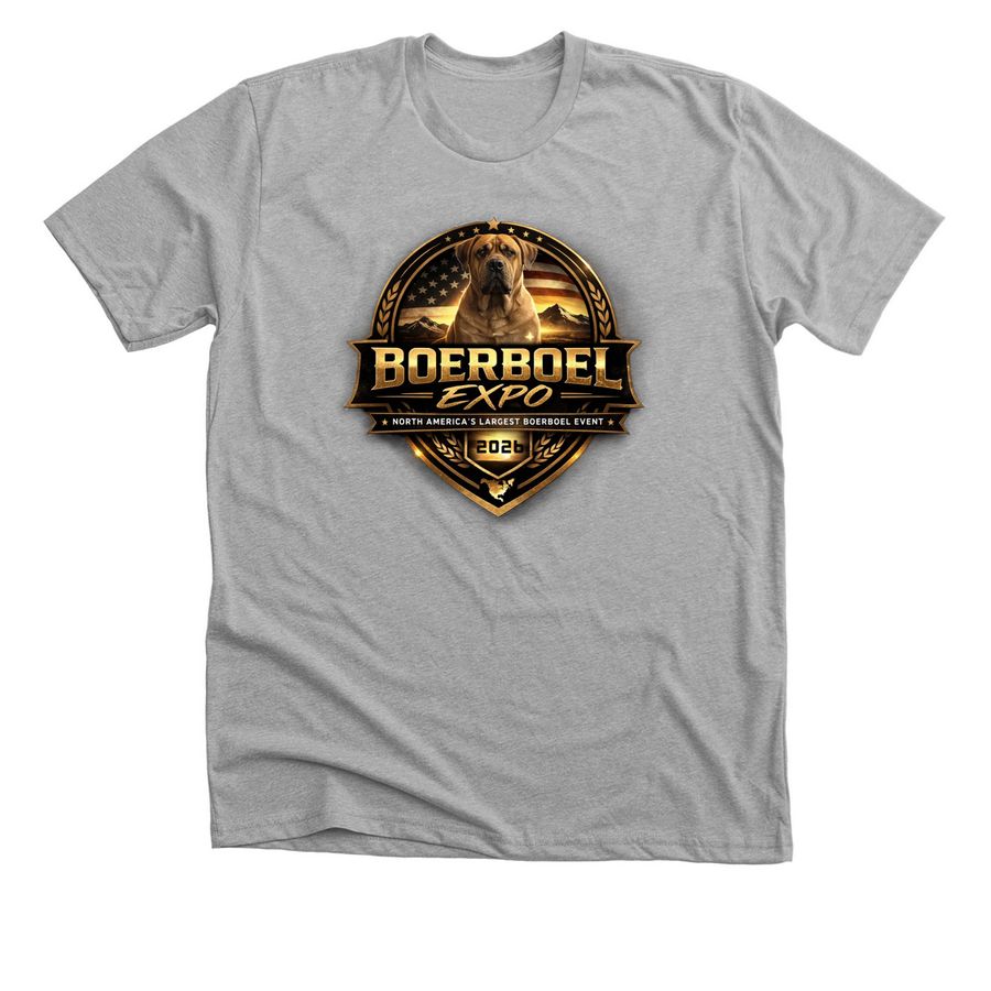 2026 Boerboel Expo, a Athletic Heather Premium Unisex Tee