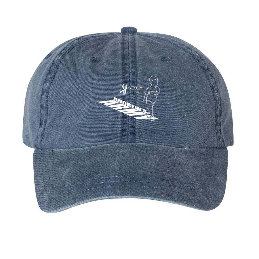 Andrew's Army - Move to Cure Hats, a Navy Printed Pigment Dye Baseball Cap