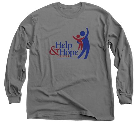 Classic Help and Hope Design, a Charcoal Classic Long Sleeve Tee