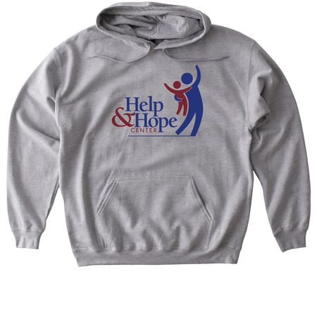 Classic Help and Hope Design, a Sport Grey Gildan Softstyle Pullover Hoodie