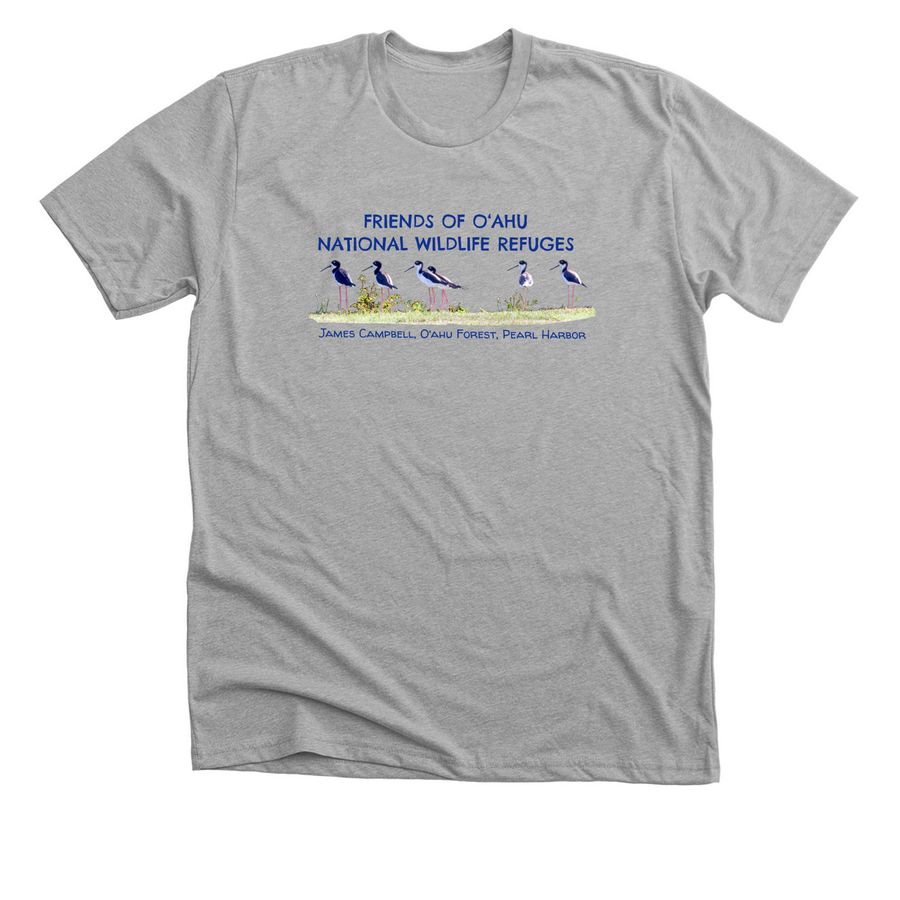 Celebrating O?ahu National Wildlife Refuges, a Athletic Heather Premium Unisex Tee