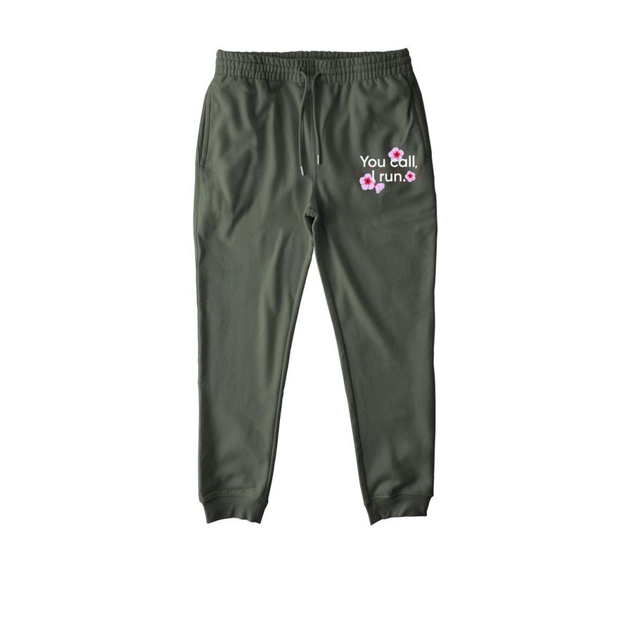 You call, I jog(gers), a Khaki Green Stanley/Stella Unisex Flyer Jogger