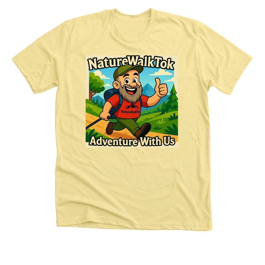 Mr. Richards Goes Hiking, a Heather Yellow Gold Premium Unisex Tee