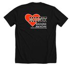 Macy Mater, a Solid Black Blend Premium Unisex Tee (back-view)